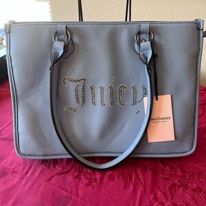 Juicy Couture Gray Tote with Studded Logo NWT